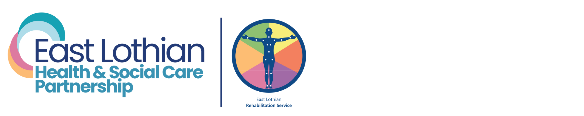 Image of the East Lothian Health and Social Care Partnership and Rehabilitation Service logos